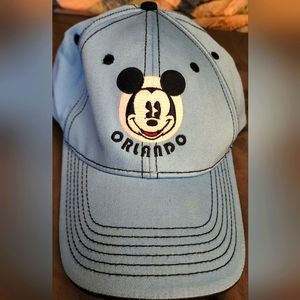 Disney mickey mouse Orlando blue on blue baseball cap